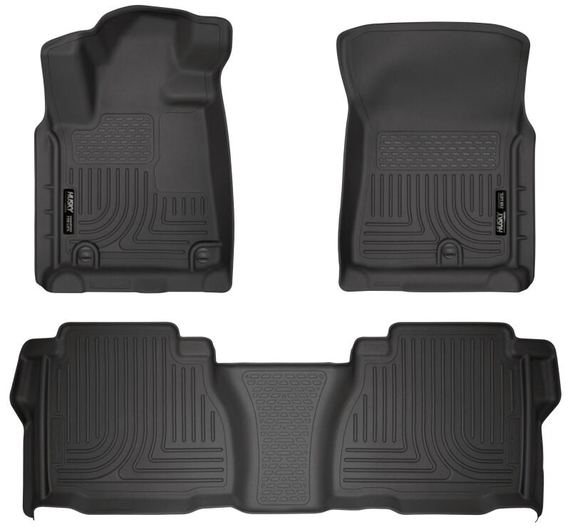 Husky Liners WeatherBeater Combo Black Floor Liners | Toyota Tundra 12+ Double/CrewMax (98581)
