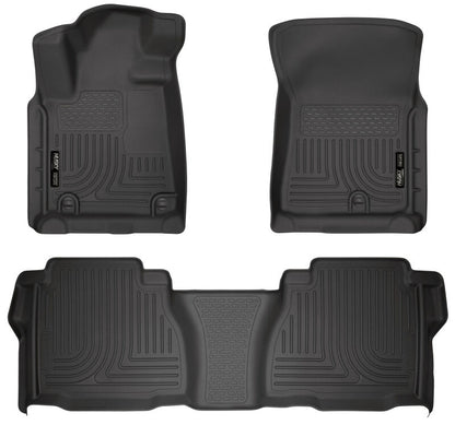 Husky Liners WeatherBeater Combo Black Floor Liners | Toyota Tundra 12+ Double/CrewMax (98581)