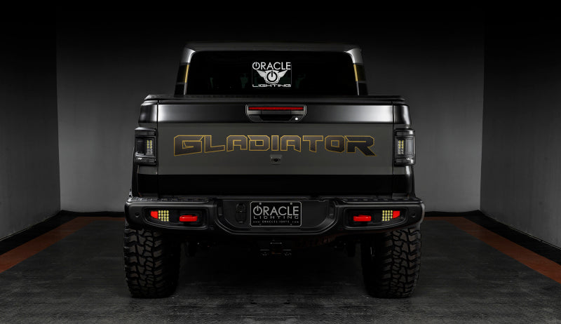Oracle Lighting Flush Mount LED Tail Lights: Jeep Gladiator 2020-2024 w/ Tinted Lens