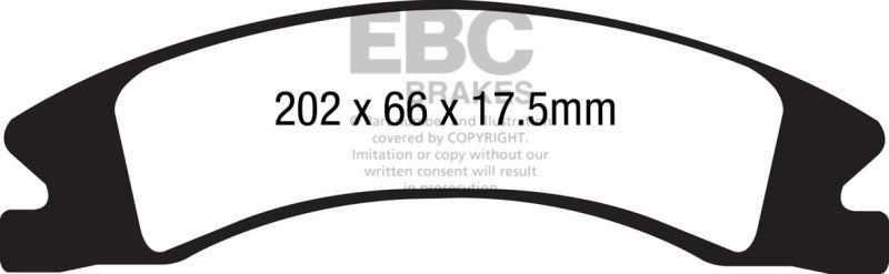 EBC Yellowstuff Front Brake Pads | 15+ Cadillac Escalade Ext/Esv 6.2 2WD