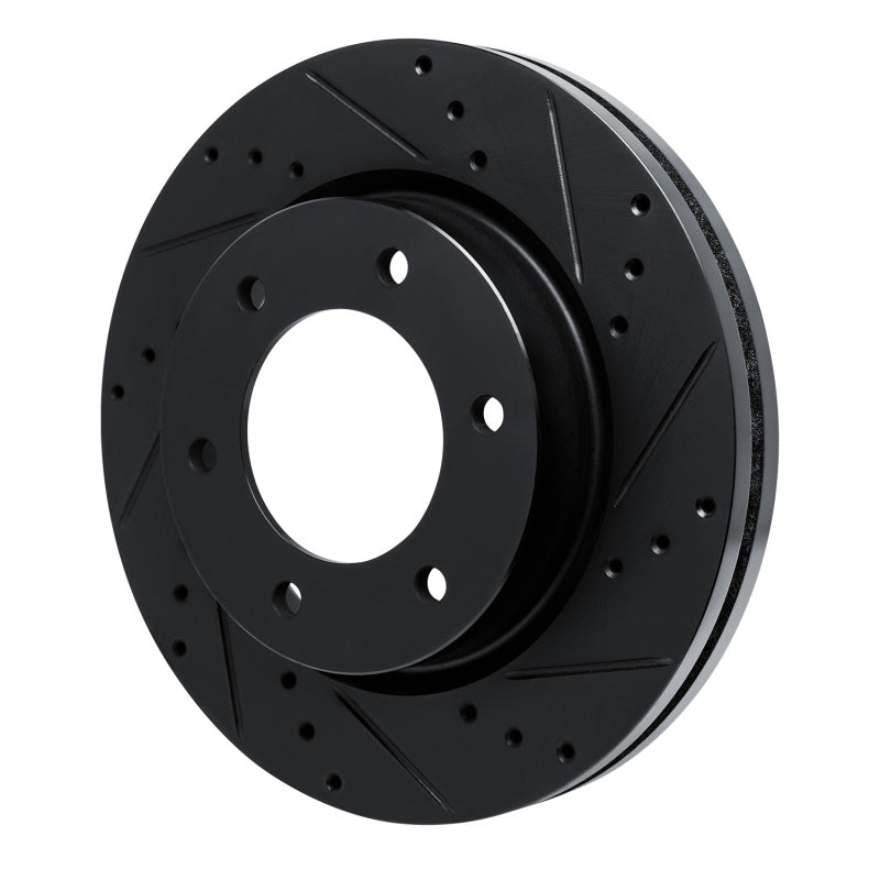R1 Front Right Drilled & Slotted Black Brake Rotor | Ford Bronco / Ranger (19-26) (ECB-54275R)