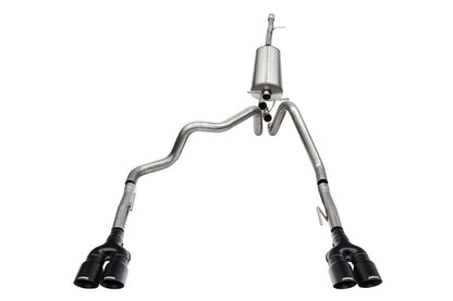Corsa Cat-Back Dual Rear Exit Exhaust | Chevrolet Silverado 1500 / GMC Sierra 1500 (19-26) / Silverado ZR2 / Sierra AT4 / AT4X (22-26) (21200BPC)