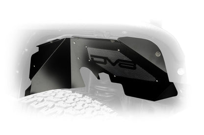DV8 Offroad Black Aluminum Inner Fender (FRONT): Jeep Wrangler JK 2007-2018