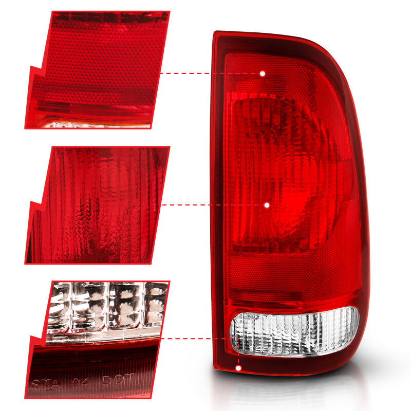 ANZO Tail Light Assembly Red/Clear Lens OE Replacement | Ford F-150 (97-03) (311307)