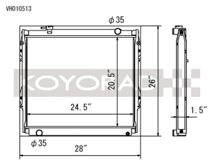 Koyo V6 4x4 Manual Radiator | Toyota Tacoma (00-04)