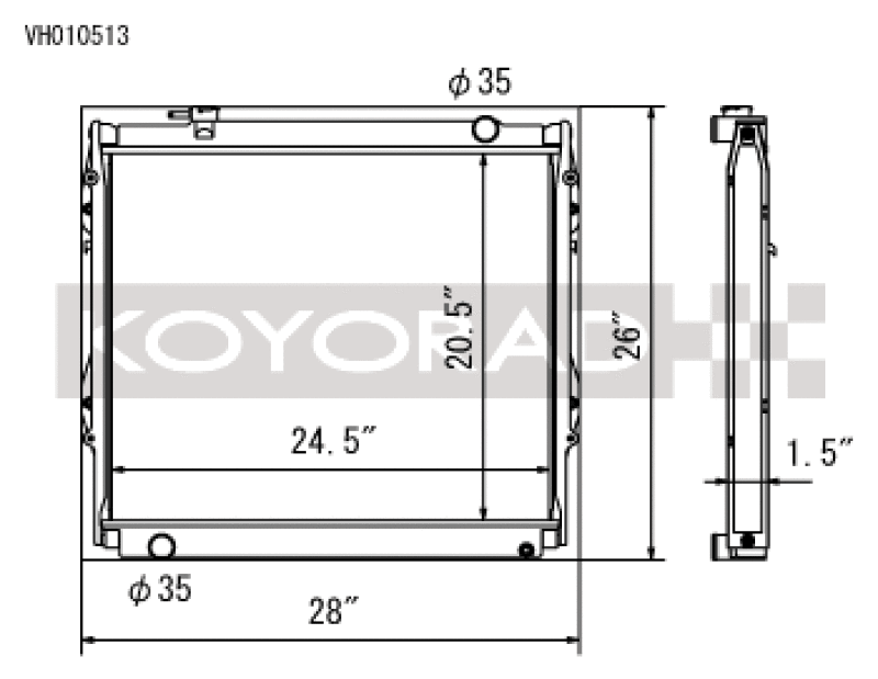Koyo V6 4x4 Manual Radiator | Toyota Tacoma (00-04)