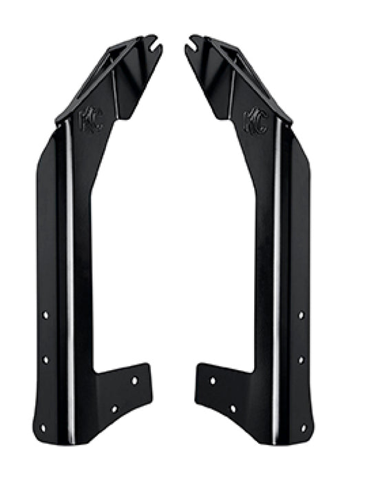 KC HiLiTES 50" Light Bar Windshield Mount Brackets: Jeep Wrangler JK 2007-2018
