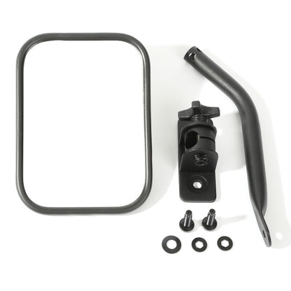Rugged Ridge Textured Black Rectangular Quick Release Mirror | Jeep Wrangler JK (07-18) / JL (18-25) (11025.14)