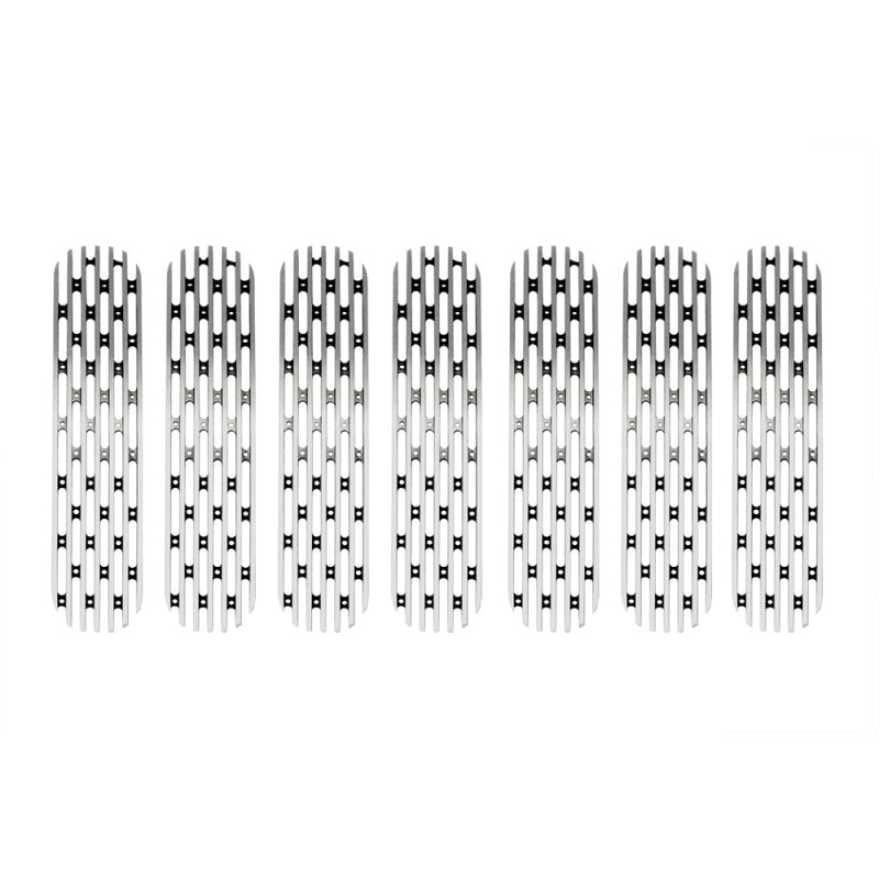 DV8 Offroad Polished Grille Inserts: Jeep Wrangler (2007-2017) / Wrangler JK 2018