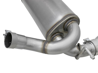 aFe Rebel Series 2.5" Axle-Back Exhaust System Polished Tips (REAR): Jeep Wrangler JK 2007-2018 3.8/3.6L