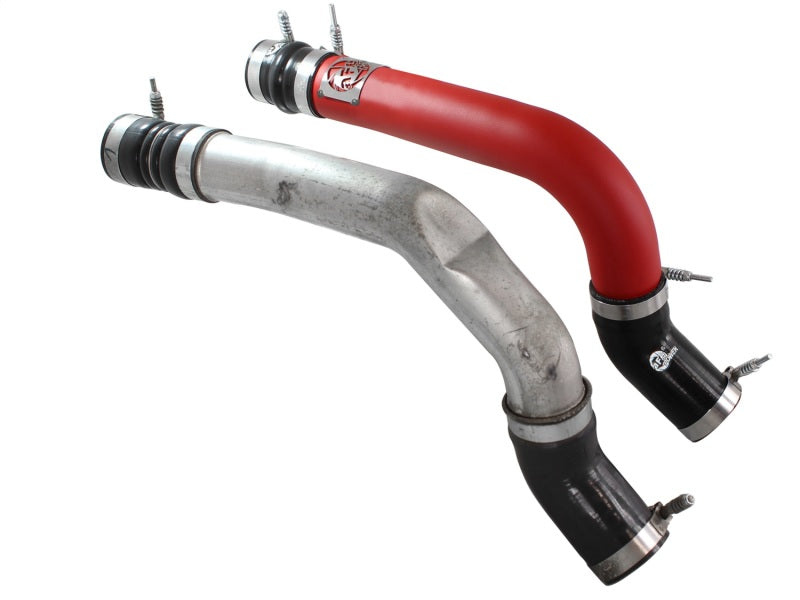 aFe BladeRunner 3in Red Intercooler Tubes Kit | Ram Diesel 6.7L (13-14) (46-20134-R)