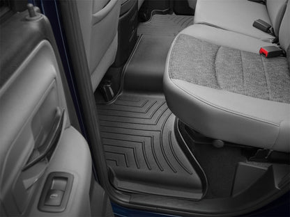 WeatherTech FloorLiner Rear Floor Mats (Black): Dodge Ram 1500 2009 - 2018 (Extended & Quad Cab)