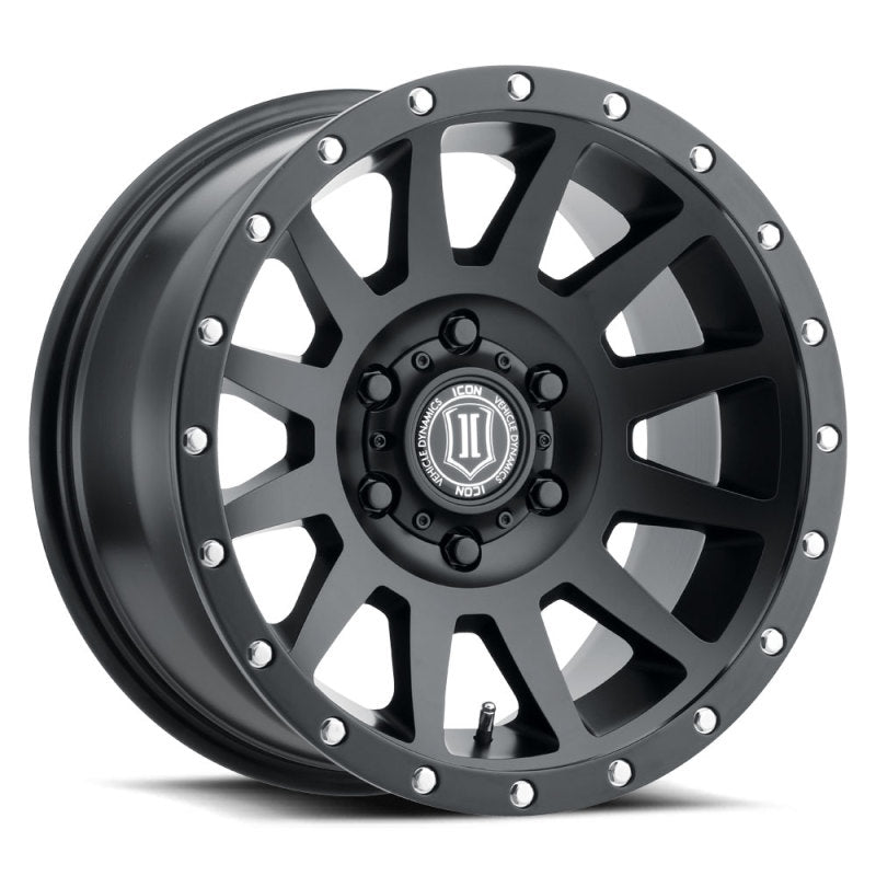 ICON 18x9 6x5.5 25mm Offset 6in BS Satin Black Wheel | Ford Ranger / Bronco (19-26) (2018909060SB)