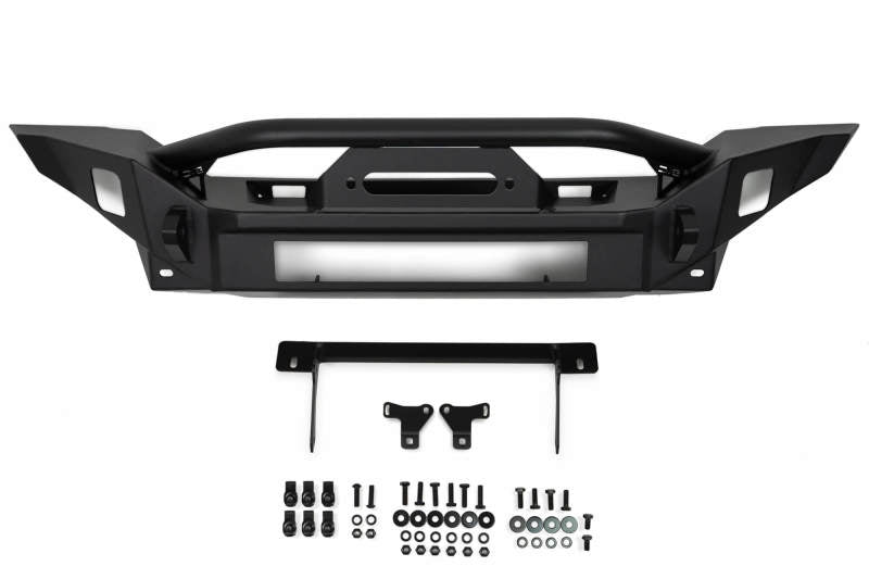 DV8 Offroad Mid-Width Winch Front Bumper: Fits Most Jeep Wrangler / Gladiator Models (2018-2026)