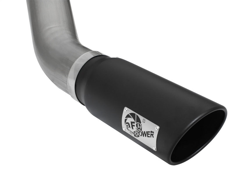 aFe Atlas 5" Aluminized Steel DPF-Back Exhaust Black Tip (REAR): RAM 2500 / 3500 2013-2018 6.7L Crew Cab