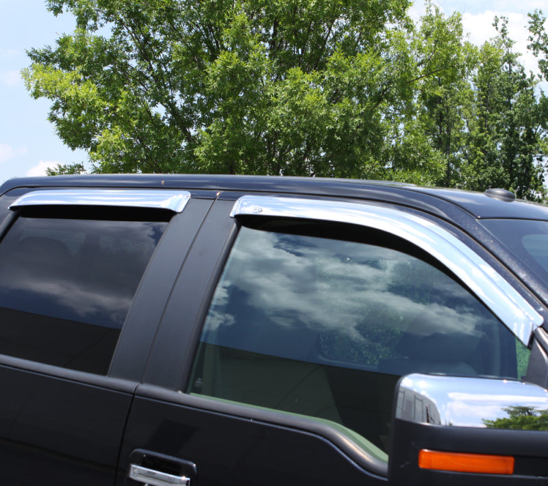 AVS Chrome Ventvisor Outside Mount Window Deflectors | Toyota Tundra (07-18 / 19-21) (684309)