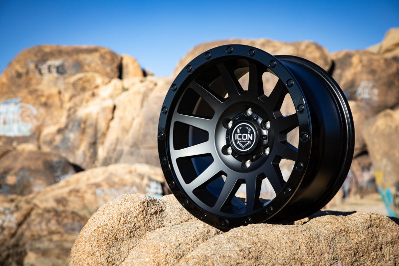 ICON 18x9 6x5.5 25mm Offset 6in BS Double Black Wheel | Ford Ranger / Bronco (19-26) (2018909060DB)