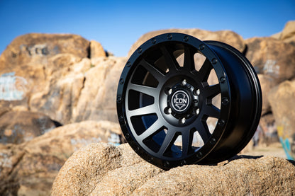 ICON 17x8.5 6x5.5 25mm Offset 5.75in BS Double Black Wheel | Ford Ranger / Ford Bronco (19-26) (2017859057DB)