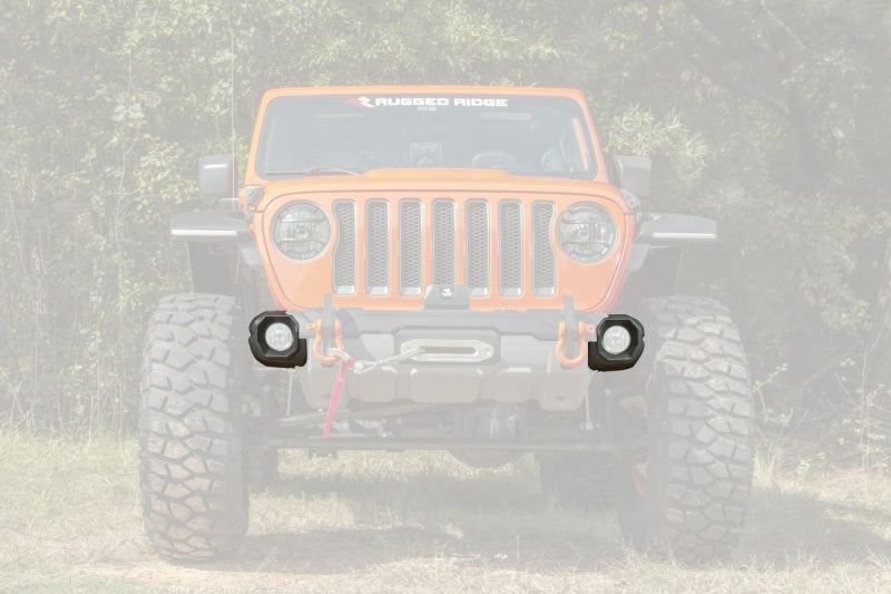 Rugged Ridge Venator Stubby Front Bumper Ends: Jeep Wrangler / Gladiator (18-26) - Satin Black