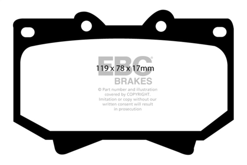 EBC Greenstuff Front Brake Pads | 98-07 Lexus LX470 4.7