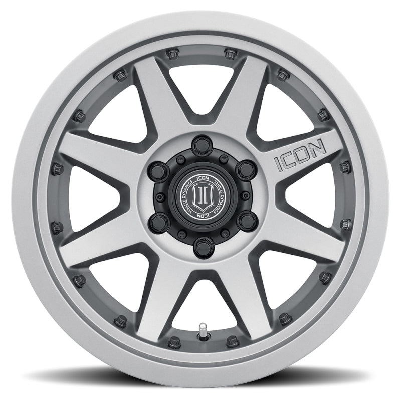 ICON 17x8.5 6x5.5 0mm Offset 4.75in BS Titanium Wheel | Ford Bronco (21-26) (21817858347TT)