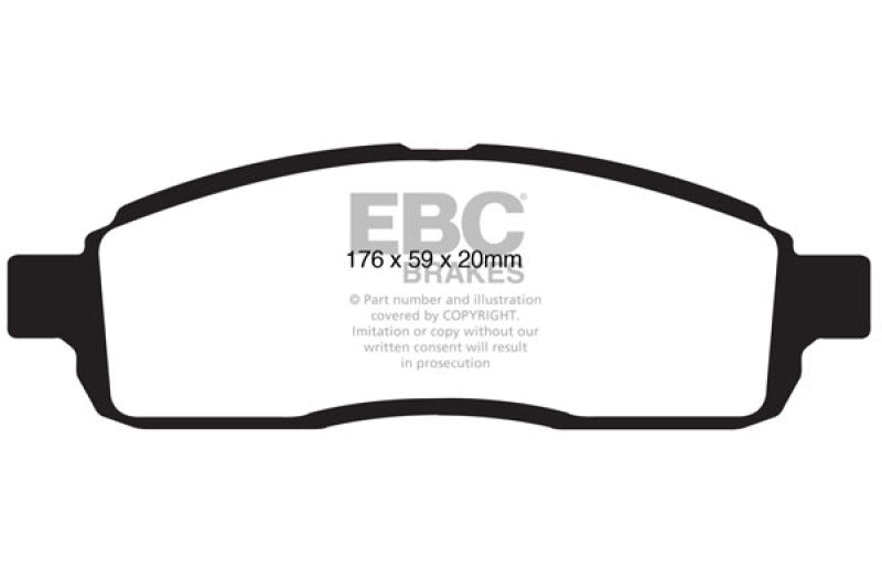 EBC Greenstuff Front Brake Pads | 09 Ford F150 4.6 (2WD) 6 Lug