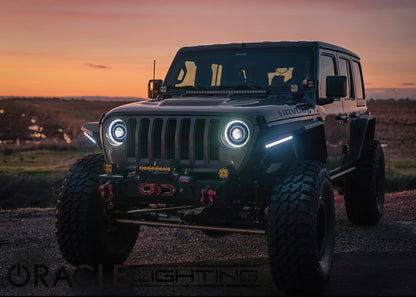 Oracle Lighting Bi-LED Projector Headlights Matte Black: Jeep Wrangler (18-24) / Gladiator (20-24)