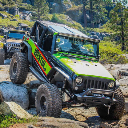 Westin Textured Black Tube Fenders (FRONT): Jeep Wrangler (07-17) / Wrangler JK (18)