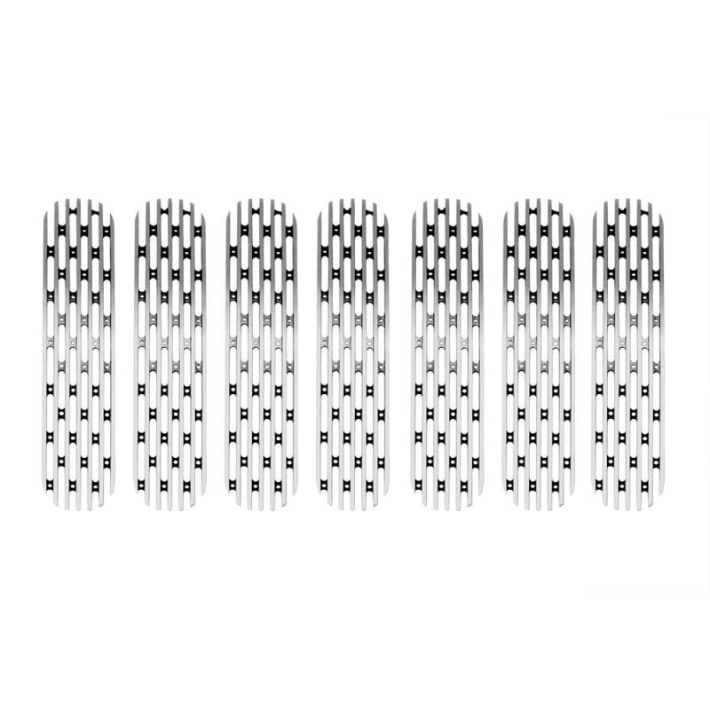 DV8 Offroad Polished Grille Inserts: Jeep Wrangler (2007-2017) / Wrangler JK 2018