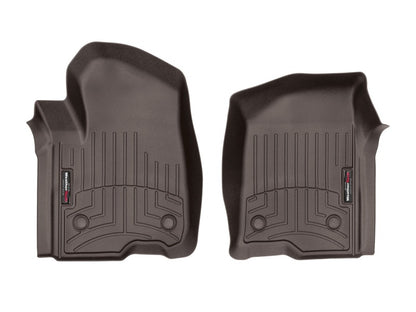 WeatherTech 2019+ Chevrolet Silverado 1500/2500/3500HD Crew Cab Front FloorLiner - Cocoa | Chevrolet Silverado (19-26) / GMC Sierra (19-26) (4714361)