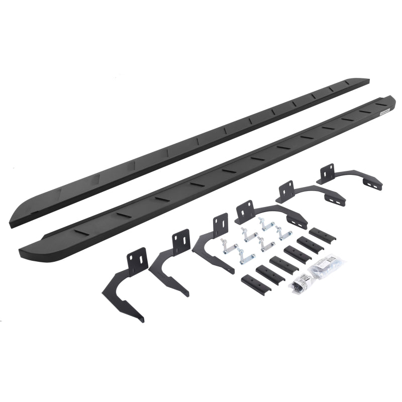 Go Rhino RB10 Slim Line Running Boards Kit w/ Brackets: Ram 1500 (2011-2018) - Textured Black