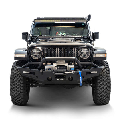 Westin Textured Black Front Bumper: Jeep Gladiator 2020-2025 / Wrangler JL 2018-2025