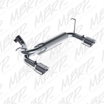 MBRP XP Series Axle-Back Exhaust Dual Rear Exit 4" SS Tips (REAR): Jeep Wrangler JK 07-18 3.8/3.6L