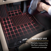 3D MAXpider Kagu Black Floor Mats 1st/2nd row - 2021+ Ford Bronco 2 DR Floor Mats offroad accessory | Iron Ridge Offroad