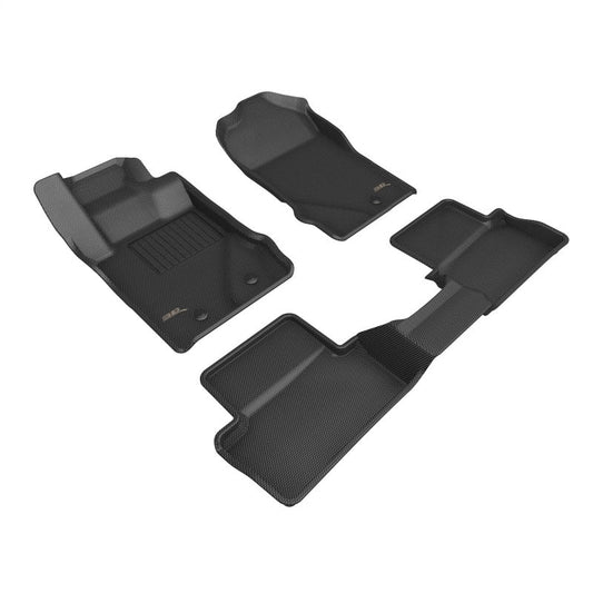 3D MAXpider Kagu Black Floor Mats 1st/2nd row - 2021+ Ford Bronco 2 DR Floor Mats offroad accessory | Iron Ridge Offroad