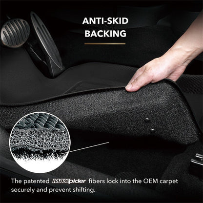 3D MAXpider Kagu Black Floor Mats 1st/2nd row - 2021+ Ford Bronco 2 DR Floor Mats offroad accessory | Iron Ridge Offroad