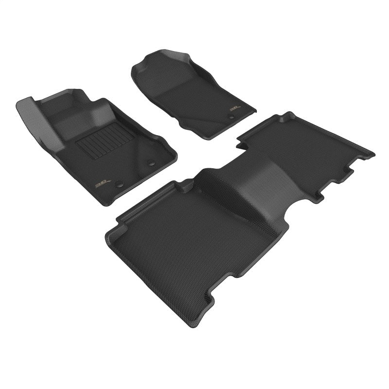 3D MAXpider Kagu Black Floor Mats 1st/2nd Row - 2021+ Ford Bronco 4 DR Floor Mats offroad accessory | Iron Ridge Offroad