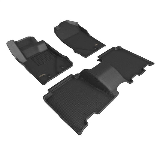 3D MAXpider Kagu Black Floor Mats 1st/2nd Row - 2021+ Ford Bronco 4 DR Floor Mats offroad accessory | Iron Ridge Offroad