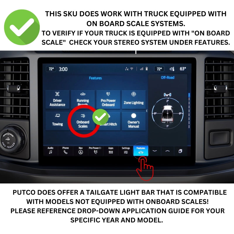 Putco 60in Blade Tailgate Light Bar | Ford F-150 (21-23) / Raptor (21-23) (9202960-17)