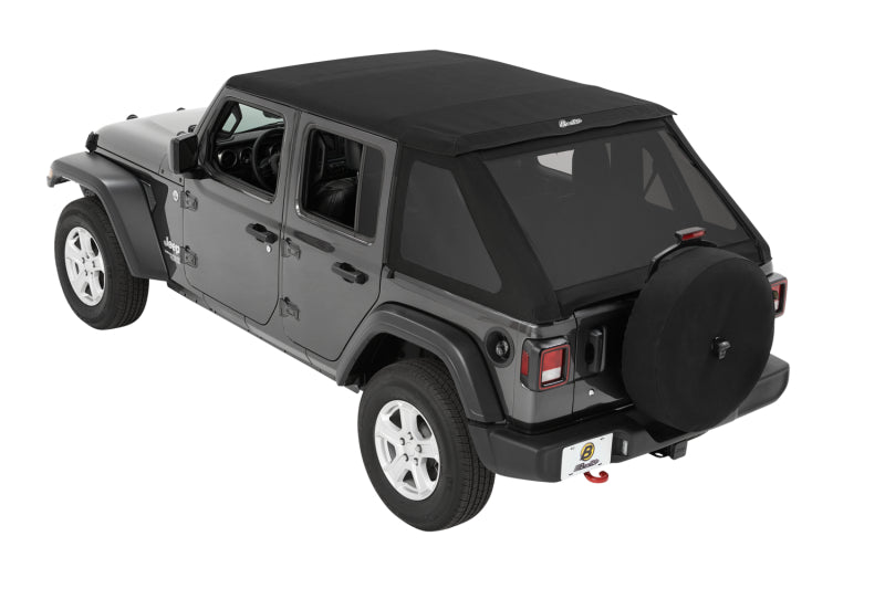 Bestop Trektop Soft Top Premium Black Twill (F&R): Jeep Wrangler JL 2018-2025 2.0L Turbo/3.6L V6