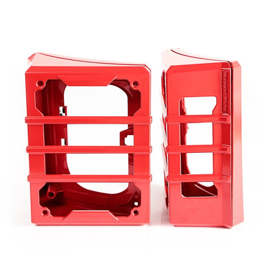 Rugged Ridge Red Elite Tail Light Guards: Fits Most Jeep Wrangler JK Models (2007-2018)
