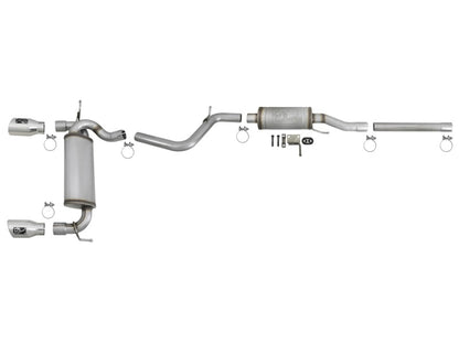 aFe Rebel Series 2.5" Cat-Back Exhaust Polished Tips (REAR): Jeep Wrangler JK 2007-2018 3.8/3.6L