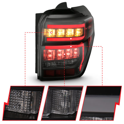ANZO LED Tail Light Assembly Smoke Lens w/ Light Bar | Toyota 4Runner (14-20) (311312)