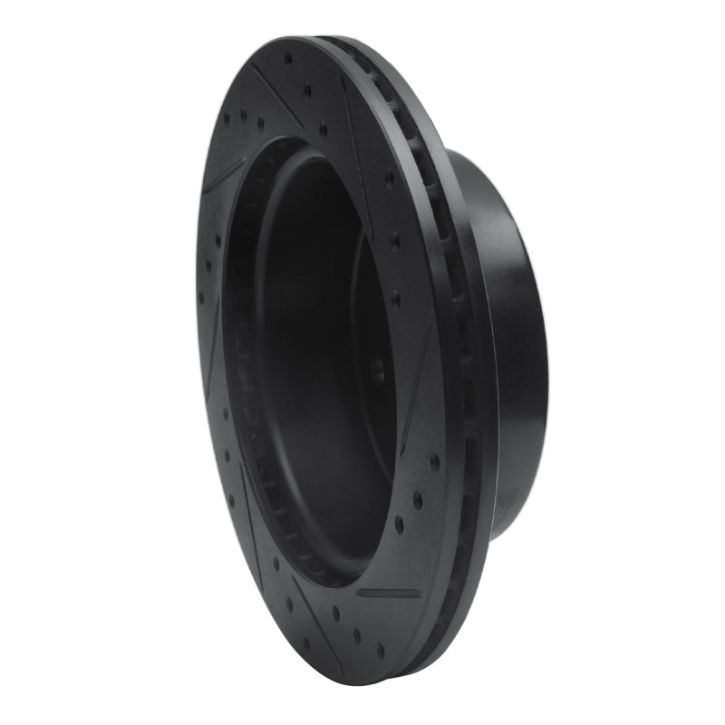 R1 Rear Left Drilled & Slotted Black Brake Rotor | Ford Bronco / Ranger (19-26) (ECB-54276L)