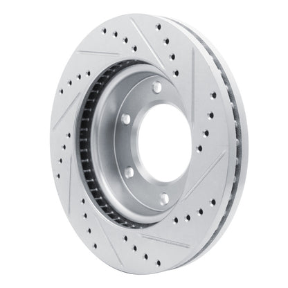 R1 Concepts 19-25 Ford Bronco Front Left Drilled & Slotted Silver Brake Rotor | Ford Ranger / Bronco (19-26) (631-54275L)
