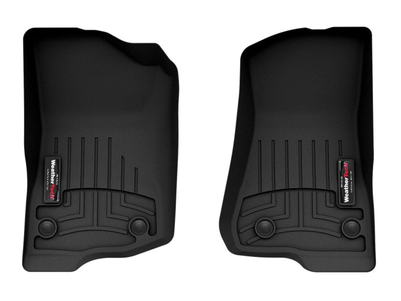 WeatherTech FloorLiner Front Floor Mats (Black): Jeep Wrangler (18-25) & Gladiator (20-25)