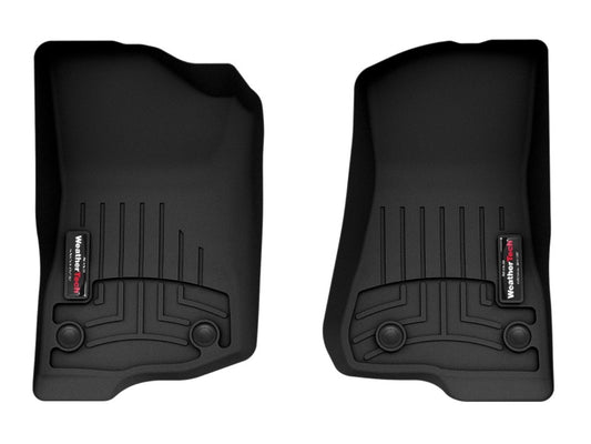 WeatherTech FloorLiner Front Floor Mats (Black): Jeep Wrangler (18-25) & Gladiator (20-25)