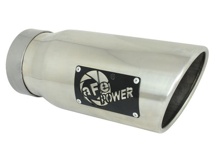 aFe Large Bore-HD 3in 409 SS DPF-Back Exhaust w/ Polished Tip: Ram 1500 3.0L (19-24)