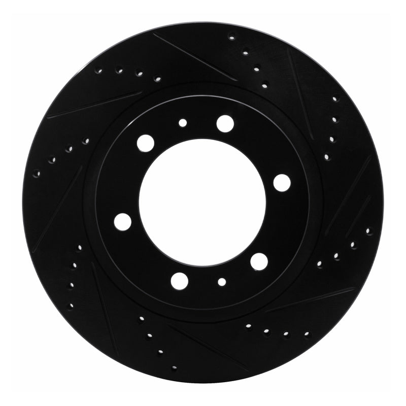 DFC 03-23 Toyota Tacoma Front Right Drilled & Slotted Black Brake Rotor | Toyota Tacoma / 4Runner (03-23)