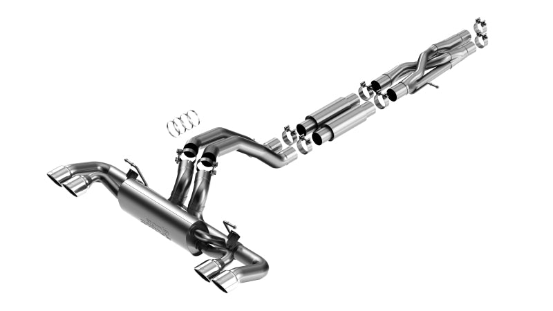 Borla S-Type Cat-Back Exhaust System (Polished Tips): Jeep Wrangler Rubicon 6.4L 392 2021 - 2025